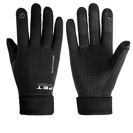 Winter Gloves Touch Screen Cycling Gloves, Thermal Glove for Smart Phone Anti-Slip Hand Warmers Windproof for Men Women Outdoor Riding Driving Running
