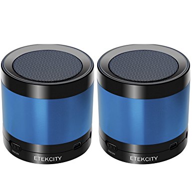 Etekcity RoverBeats T16 Ultra Portable Wireless Bluetooth Speaker, Enhanced Bass (blue 2pack)