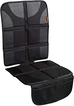 Car Seat Protector with Thickest Padding - Featuring XL Size (Best Coverage Available), Durable, Waterproof 600D Fabric, PVC Leather Reinforced Corners & 2 Large Pockets for Handy Storage