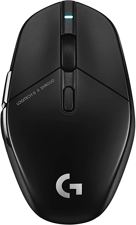 Logitech G303 Shroud Edition Wireless Gaming Mouse - LIGHTSPEED Wireless - HERO 25K - 25,600 DPI - 75 grams - 5-buttons – PC - Black