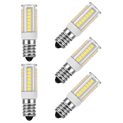 LOHAS E14 SES LED Bulbs 5 Watt, 40 Watt Replacement, 6000K Day White, 400lm, 360°Beam Angle,220-240V AC, Non-dimmable energy saving bulbs, Pack of 5