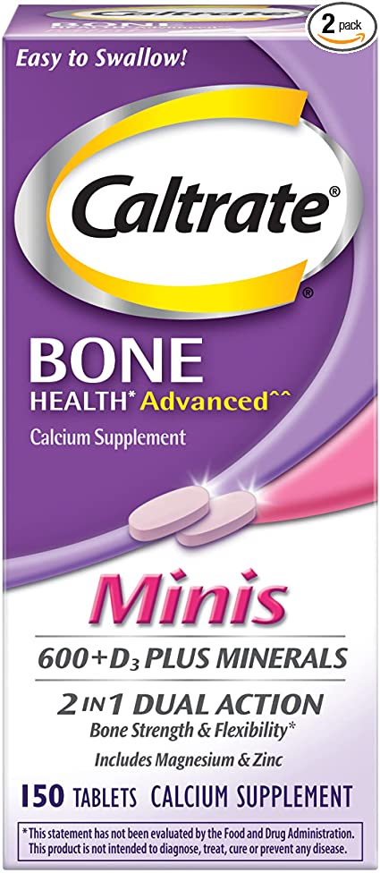 Caltrate Minis Calcium & Vitamin D3 Tablets 150 CT (PACK OF 2)