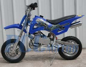 49cc 50cc Blue 2-Stroke Gas Motorized Mini Dirt Pit Bike