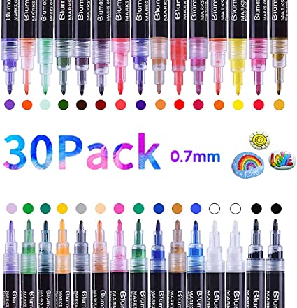 8 and 12 Colors/Set Double Line Pen Fluorescent Glitter Marker Pen Outline Pen Stationery for Card Making, Birthday Greeting, Scrap Booking, Painting, DIY Art Crafts (6 and 8 Colors/Set)