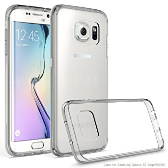 Galaxy S7 Edge Case, AOFU [Slim Hybrid] AIR CUSHION [Crystal Clear] Clear Back Panel   TPU Bumper for Samsung Galaxy S7 Edge-CrystalClear