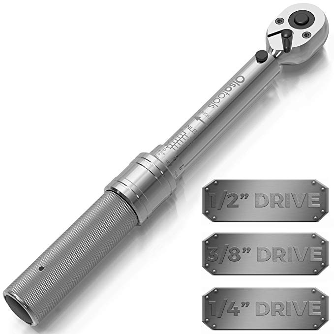 Olsa Tools Click Torque Wrench, 1/4-Inch Drive (30-150 in-lb Torque Range) | Premium Precision Ratcheting Adjustable Torque Wrench | ±3% Torque Accuracy Clockwise and Counter-Clockwise