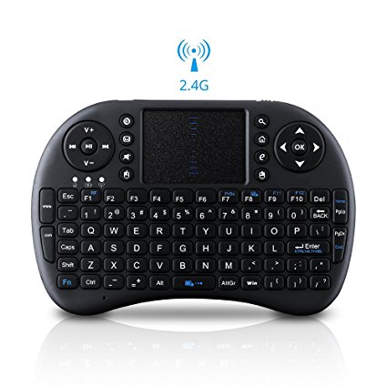 Zhizhu 2.4 GHz Mini Wireless Keyboard Touchpad Mouse Combo with 92 Keys QWERTY Keyboard, Remote Control for Android TV Box, X-Box, Desktop, PC, Laptop, Mobile Vehicle TV, HTPC, Smart TV¡­