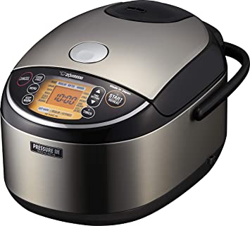 Zojirushi Pressure Induction Heating Rice Cooker & Warmer, 10-Cup, Stainless Black