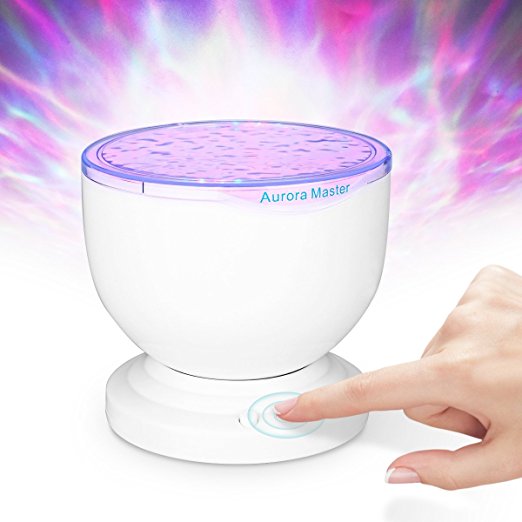 Night Light Projector, Sokos 8 Lighting Modes Ocean Wave Projector with Built-in Music Player, Dual Power Way, Auto Shutdown Star Master Perfect for Kids Adults Baby Bedroom