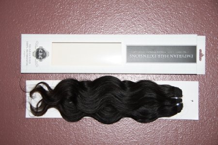 10-28 inch 100% RAW Virgin Brazilian Remy Human Hair Extensions Wavy Weave Weft Bundle #1B (10")