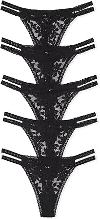 5-Pack Lace Thong Panties