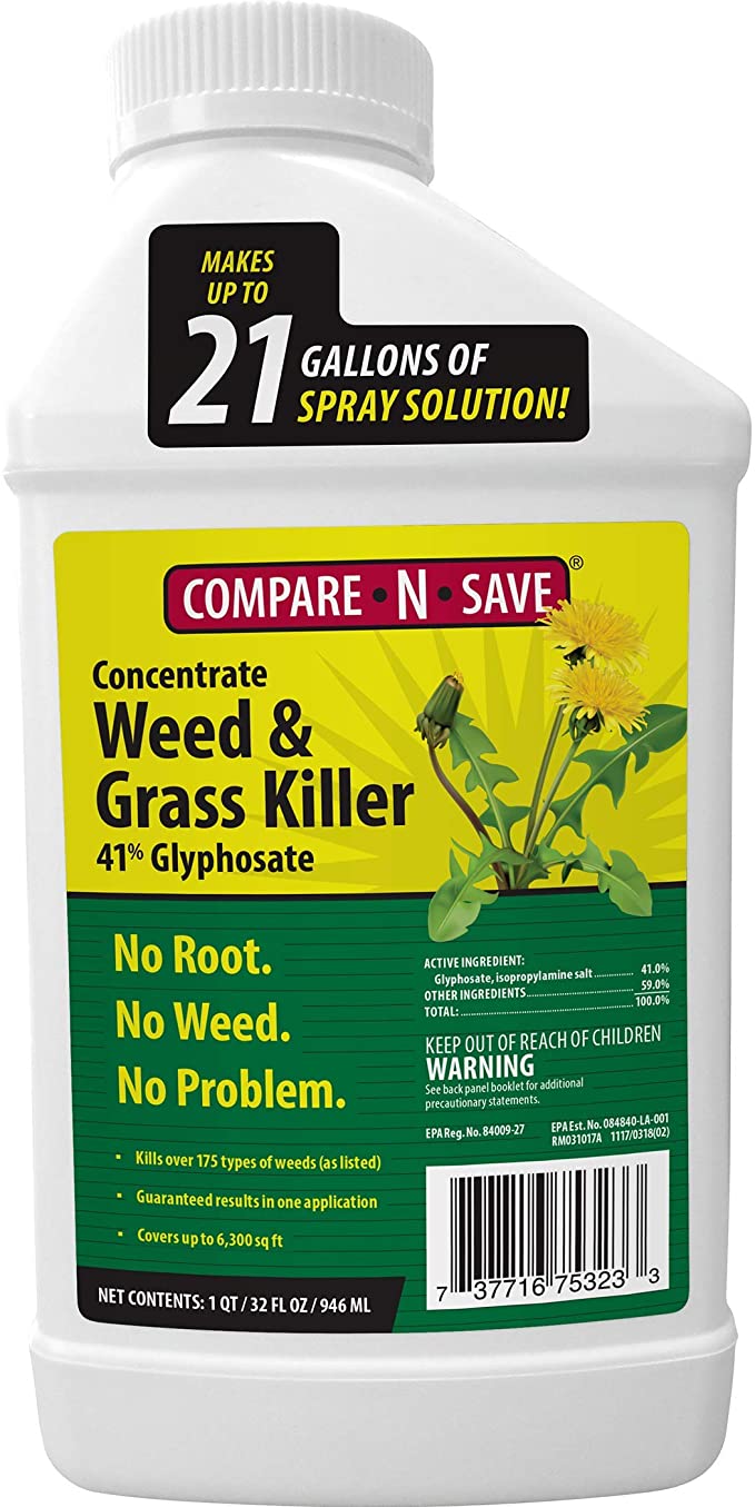 Compare-N-Save Concentrate Grass and Weed Killer, 41-Percent Glyphosate, 32-Ounce