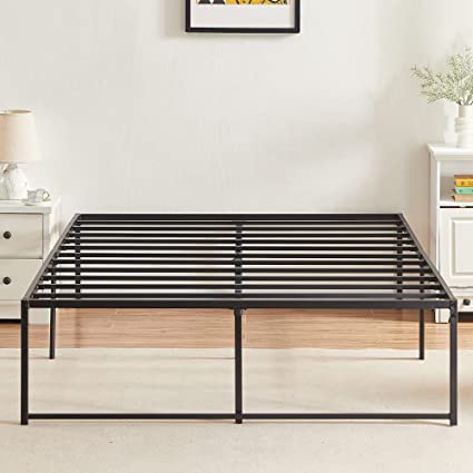 VECELO 18" Metal Platform Bed Frame,Mattress Foundation/No Box Spring Needed/Heavy Duty Steel Slat Support (Full Size)