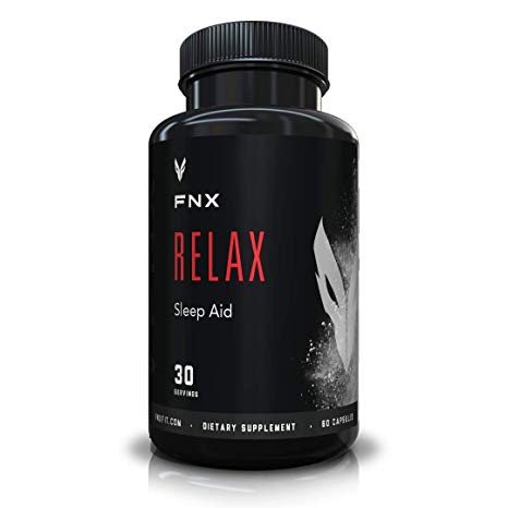 FNX Relax Sleep Aid (60 Capsules) - All Natural Sleep Aid Sleeping Pills with Melatonin, Magnesium, L-Theanine, Non Habit Forming Sleep Supplement Maximum Formula.