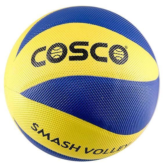 Cosco PU Volleyball, Size 4, Yellow and Blue