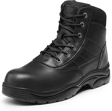 NORTIV 8 Men's Steel Toe Work Boots Breathable Ankle Safety Industrial & Construction Boots