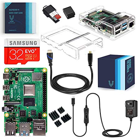Vilros Raspberry Pi 4 Complete Starter Kit with Dual Cover Clear Case (4GB)