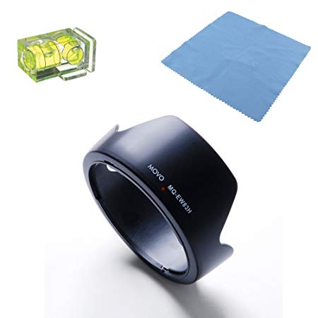 Movo Photo EW-83H Lens Hood for Canon EF 24-105mm f/4L IS USM with 2X Spirit Level & Microfiber Lens Cloth
