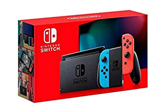 Nintendo Switch with neon red and neon blue Joy‑Con - Version 2-HAC-001(-01)