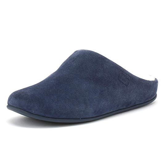 Fitflop Chrissie Shearling Ladies Suede Mule Slippers Midnight Navy