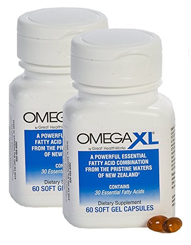 OmegaXL ® 2 pack All-Natural Powerful Omega-3 Health Supplement with 30 Healthy Fatty Acids, including DHA and EPA to Help Relieve Joint Pain Due to Inflammatory Conditions - Omega XL
