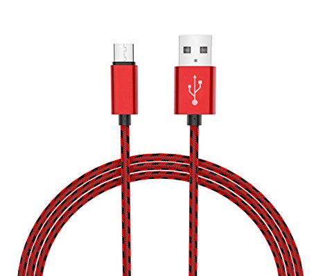 USB Type C Cable, MeeQee Type C to USB 3.0 (3.3ft/1m) Nylon Braided Fast Charging Sync Cable for Macbook, Google Pixel, LG G6/G5/V20, Nintendo Switch, Samsung Galaxy S8 , HTC 10 and more-Red