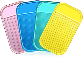 4 Pieces Anti-Slip Sticky Tool Mat Diamond Painting Tray Non-Slip Mat Holder Non-Slip Sticky Gel Pad for Holding Tray 5D Diamond Embroidery Accessories Tools Kids Adults, 5.6 x 3.3 Inch