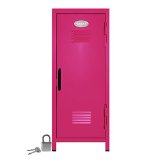 Mini Locker with Lock and Key Hot Pink -1075 Tall