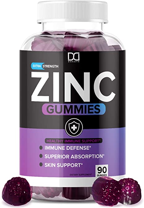 (90 Gummies) Zinc Supplements Gummies for Kids Adults, Zinc Chewable Vitamin 30mg with Echinacea for Immune Support - Immunity Booster Gummy Alternative to Lozenge Capsules Pills Tablets