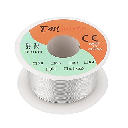 uxcell 50g 0.3mm Rosin Core Solder Tin Lead Wire 63/37 for Electrical Soldering