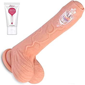 UTIMI Realistic Vibrating Dildo Sex Toy for Women with 10 Vibration Modes for Hands-Free Clitoral G-Spot Anal Stimulation,One Button Orgasm,Strong Suction Cup,7.87"