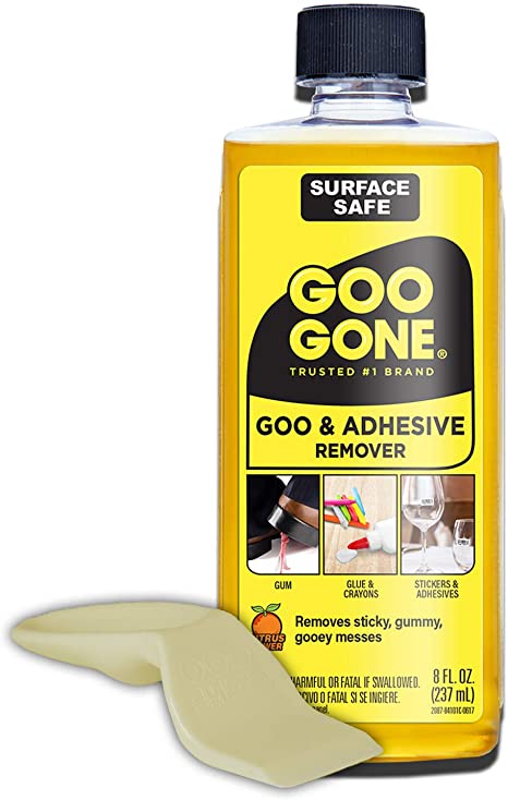 Goo Gone Original Liquid - 236 ml and Sticker Lifter | Surface Safe Adhesive Remover Safely Removes Stickers Tape Chewing Gum Grease