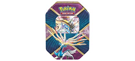 Pokemon TCG: Xerneas EX Pokemon Tin - Legends of Kalos Tin Contains 4 Pokemon Booster Packs and Ultra Rare Xerneas EX