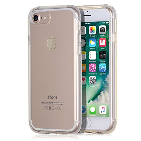iPhone 7 Case, Covery Soft TPU Slim Fit Protective Case Shock-Absorption Back Cover for iPhone 7-- 4.7 inch /Thick Clear