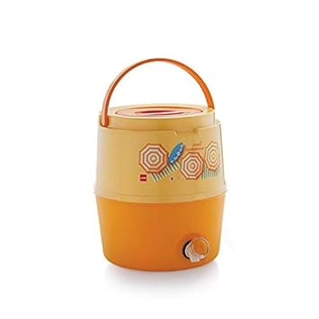 Cello Kool Star Plastic Insulated Water Jug, 5 litres, Orange