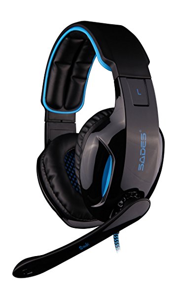 Sades Snuk Wired Gaming Headset with 7.1 Surround Stereo Sound with Adjustable Noise Cancelling Mic