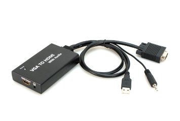 Bytecc VGA to HDMI Converter With Audio and USB for Power HM-CV030