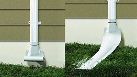 Frost King DE46WH 46" x 8.5" White Automatic Roll Out Downspout Extender - Quantity 2