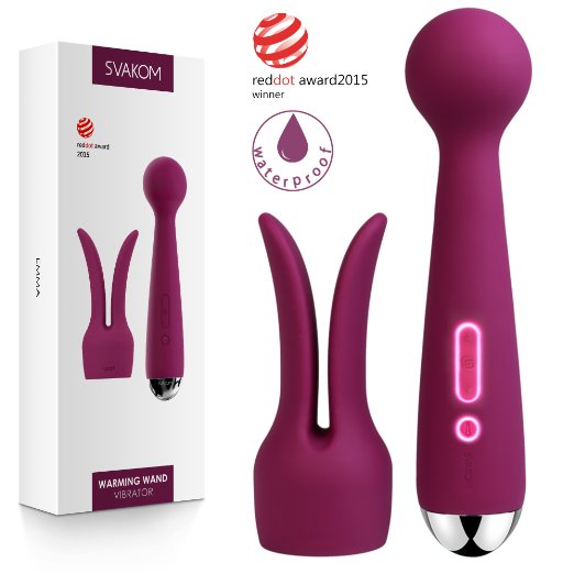 Auto Warm Sensation Clitoral Rechargeable Powerful Rabbit Vibrators Emma Sex Toys Power Wand Massager for Women Female or Couples SKVAKOM (Violet) (Violet)