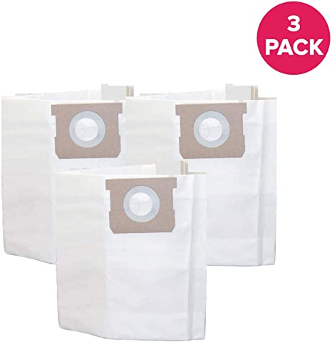 Crucial Vacuum Replacement Cleaner Bags Compatible with Shop Vac Type H Bags Part # SV-9066100, 5 to 8 Gallon and Models Shop Vac 5 Gallon, 6 Gallon, 8 Gallon Wet and Dry Vacs (3 Pack)