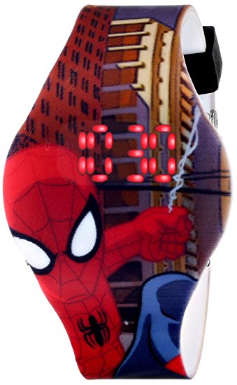 Marvel Ultimate Spider-Man  Kids' SPD1432 Digital Display Analog Quartz Brown Watch