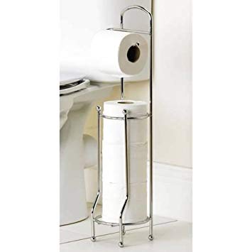 Caraselle Toilet Roll Holder 65.5cm high 20.5cm wide 15cm dia Chrome Finish from
