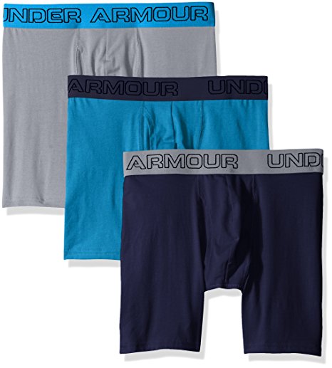 Under Armour Men's Charged Cotton Stretch 6” Boxerjock 3-Pack