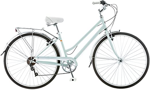 Schwinn Wayfarer Bike Mens and Womens Hybrid Retro-Styled Cruiser, Step-Over or Step-Through frame option, 7-Speed