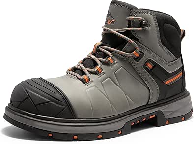 NORTIV 8 Steel Toe Boots for Men Waterproof Safety Construction Winter Work Boots