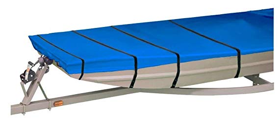 iCOVER Jon Boat Cover- Water Proof Heavy Duty Trailerable Jon Boat Cover,Fits Jon Boat 12ft-18ft Long and Beam Width up to 75in,Blue/Grey Color,JB6202/JB6302