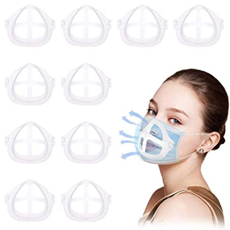 3D Mask Bracket -Mask Holder Stand Protect Lipstick Lips - Internal Support Holder Frame Nose Breathing smoothly DIY Face Mask Accessories,Prevent Makeup (10PC)