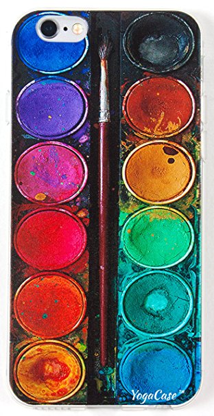 IPhone 5 / 5s Case, YogaCase InTrends Silicone Back Protective Cover (Colorful Life Watercolor Paints)