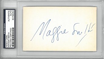 Maggie Smith Signed Authentic Autographed 3x5 Index Card Slabbed PSA/DNA #83799354
