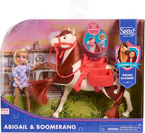 DreamWorks Spirit Riding Free Collector Doll & Horse – Abigail & Boomerang, Multi-Color, 5 inches